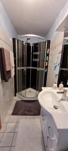 Kúpeľňa v ubytovaní Ferienwohnung Lieblingsplatz für 2