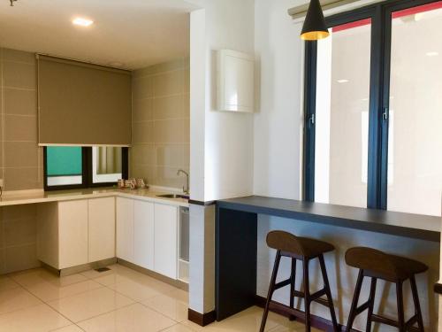A kitchen or kitchenette at D Wharf Port Dickson Private Condo Waterfront