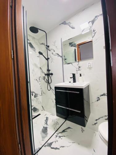 Ένα μπάνιο στο APARTAMENTY W BIESZCZADACH