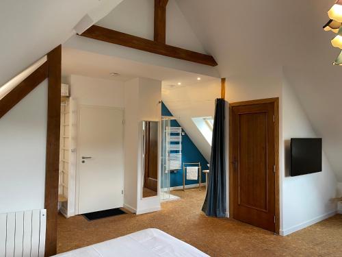 Postel nebo postele na pokoji v ubytování Alsacebnb - Gîte 12 personnes dans le vignoble - Piscine privée & Spa