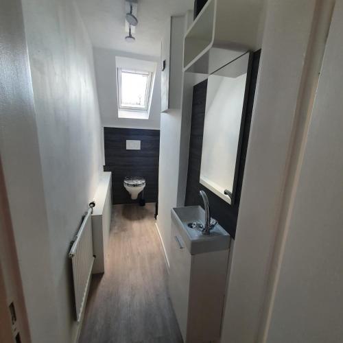 Ένα μπάνιο στο Ferienwohnung Fernblick
