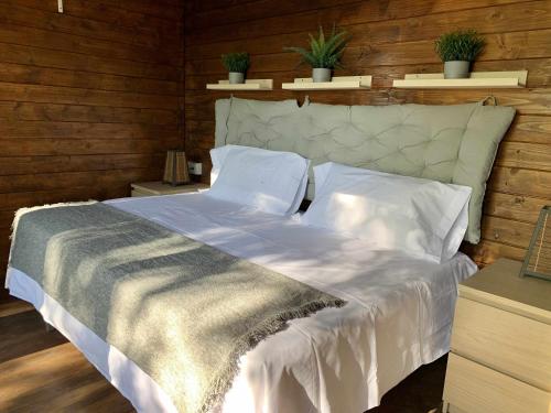 En eller flere senge i et værelse på Villas La Ahumada Mini Villa Nepal