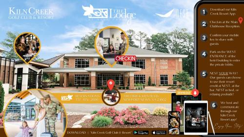 a home page of a website with a picture of a house at The Lodge at Kiln Creek Resort in Newport News