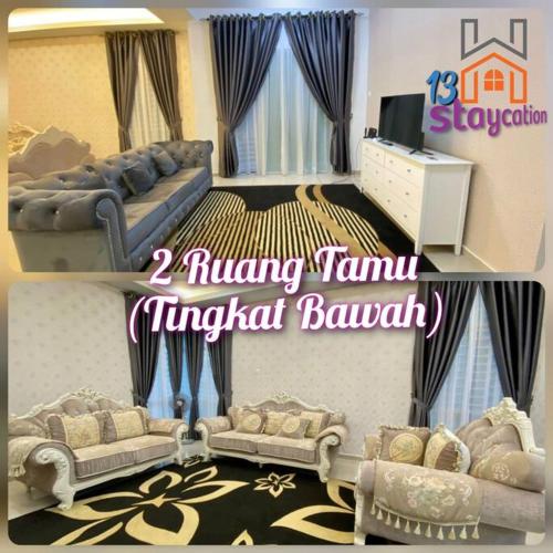 Ruang duduk di 13StayCation Islamic Homestay