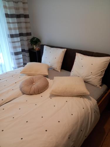 Posteľ alebo postele v izbe v ubytovaní Apartament przy Obozie