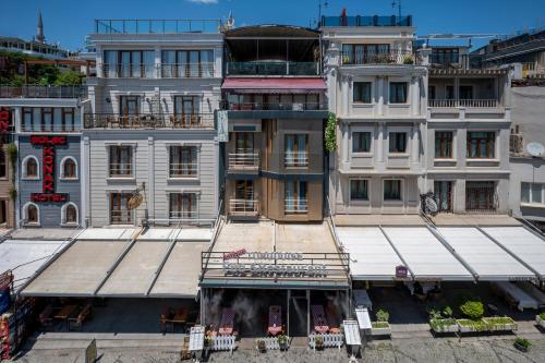 an overhead view of a group of buildings at Valdivia Hotel Sultanahmet in Istanbul