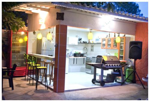 Kuchyň nebo kuchyňský kout v ubytování Hotel Taganga Santa Marta