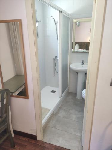 Kúpeľňa v ubytovaní Hostal Cruce