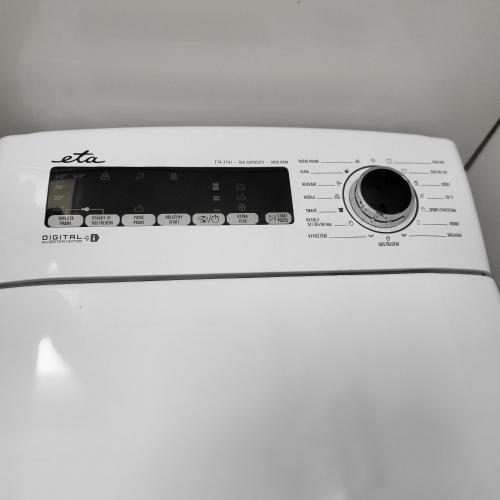 a front view of a washing machine with a control panel at Apartment Villa Hřensko 132 in Hřensko