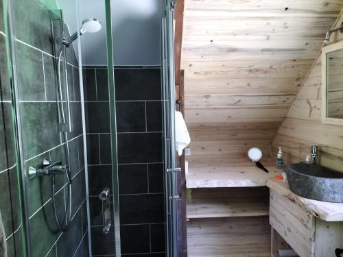 Koupelna v ubytování chalet de venosc