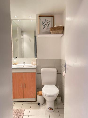 Koupelna v ubytování Studio cosy Bourg en bresse