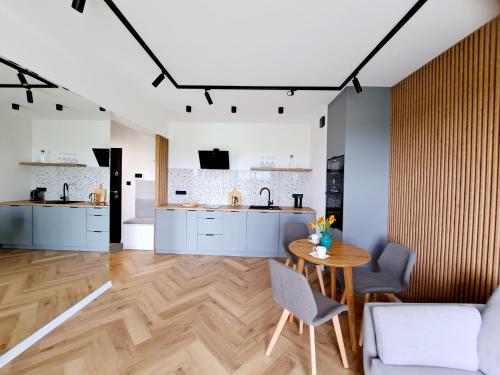 Dapur atau dapur kecil di Apartament Północne Mazury