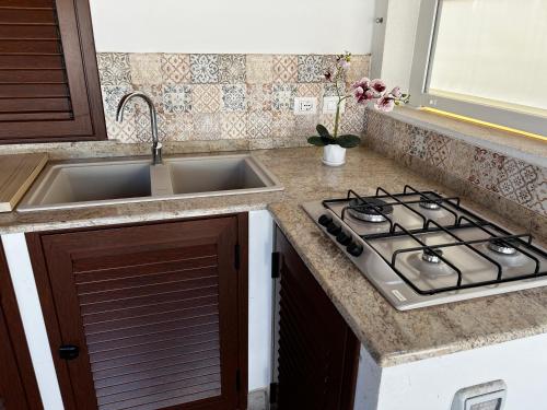 Dapur atau dapur kecil di Casa Aurora Isola di Vulcano