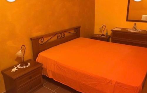 Postel nebo postele na pokoji v ubytování Villa con ampio patio