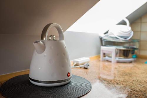 Kuchyň nebo kuchyňský kout v ubytování Apartament na Gryfa 8