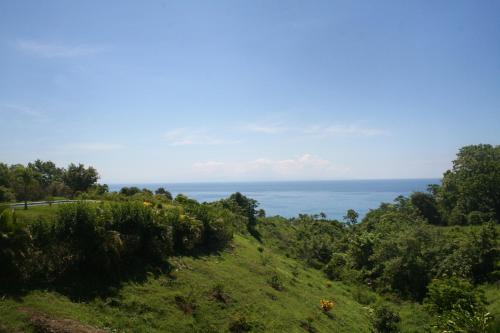 a view of the ocean from the top of a hill at Casitas Sollevante Boutique Hotel in Montezuma
