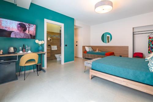 Postel nebo postele na pokoji v ubytování Macramè Fazello Rooms