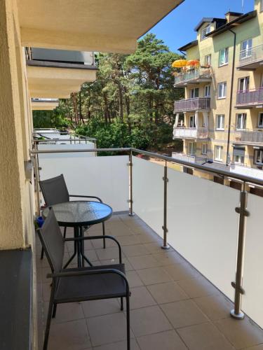 A balcony or terrace at Apartamenty Plaża Zachodnia