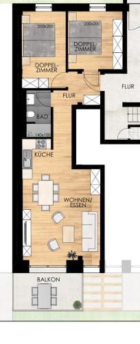 a floor plan of a house at Gut Schwarz-n Hof Ferienwohnungen in Bad Griesbach