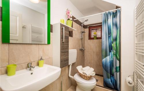 Cozy Home In Mrkopalj With Sauna 욕실