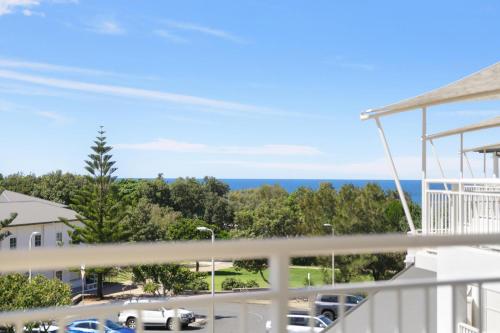 a view of the ocean from the balcony of a house at Mantra on Salt Beach - Oceanview Apartment by uHoliday - 2BR, 1BR and Hotel Room configurations available in Kingscliff