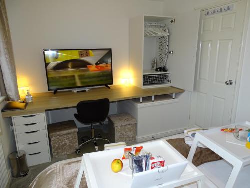 Μια τηλεόραση ή/και κέντρο ψυχαγωγίας στο Ramskir Apartment