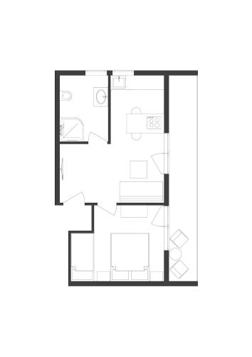 Diófa Apartmanの見取り図または間取り図