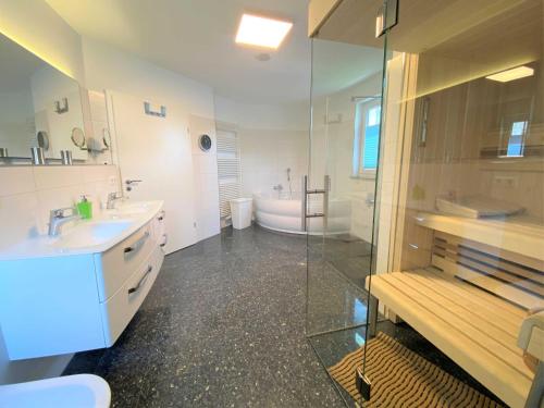 Koupelna v ubytování Ferienhaus Corvin