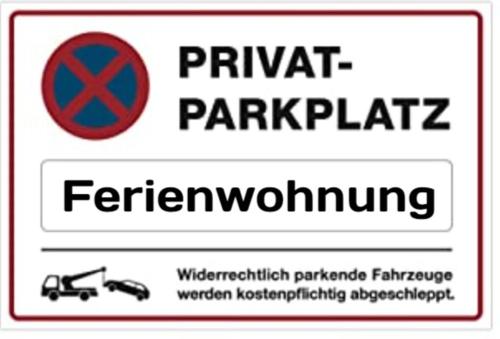 a sign with the words french participation and a sign for a parking sign at Studio direkt am Bodensee in Thal