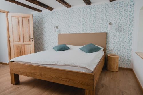 Gorska Vila mountain villa房間的床