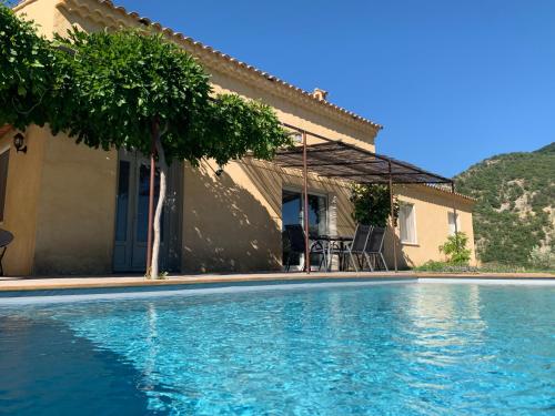 Πισίνα στο ή κοντά στο Estive des Angelettes Piscine chauffée Sauna