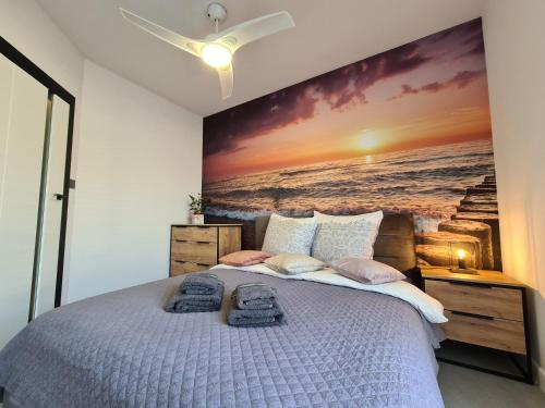 Ένα ή περισσότερα κρεβάτια σε δωμάτιο στο Apartament el sol