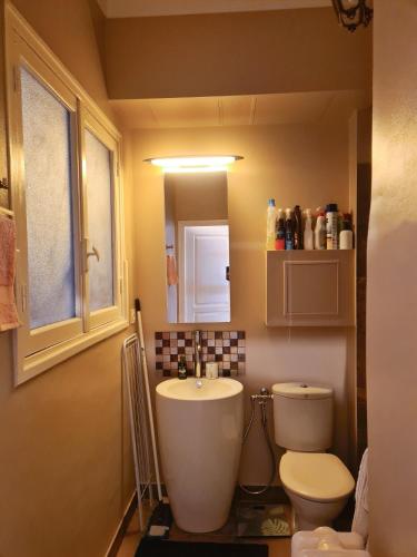 a bathroom with a sink and a toilet at Appartement Nice à proximité de la plage in Nice