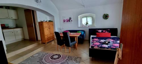 Kuchyň nebo kuchyňský kout v ubytování Schmiti FeWo