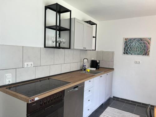 Η κουζίνα ή μικρή κουζίνα στο Domizil Altötting