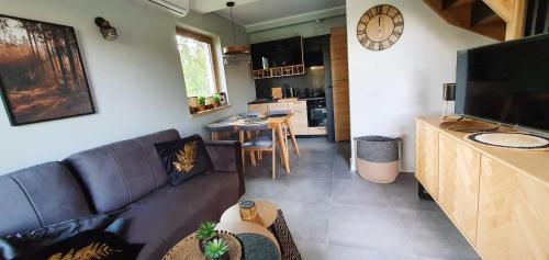 Dapur atau dapur kecil di Sjesta al mare, domki z sauną i balią z jacuzzi