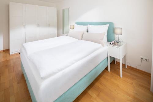 Ένα ή περισσότερα κρεβάτια σε δωμάτιο στο Lüttje Schmiede
