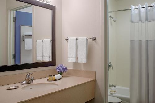 A bathroom at Federal City Inn & Suites