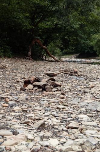 a pile of rocks on a rocky ground at Ośrodek Wczasów Zdrowotnych Rudawka Rymanowska in Rudawka Rymanowska