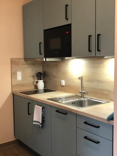 Dapur atau dapur kecil di Ferienwohnung Mester