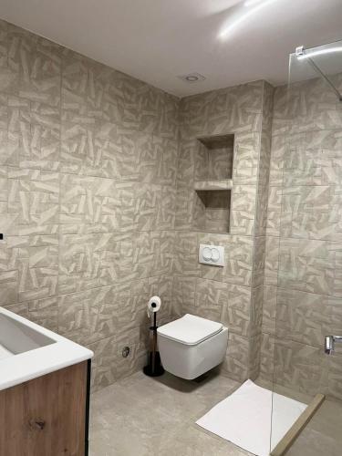 バールにあるApartment Boljevicのトイレと洗面台付きのバスルーム