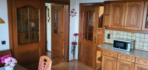 Kuchyň nebo kuchyňský kout v ubytování Haus Anicka zum Bömerwaldjeti