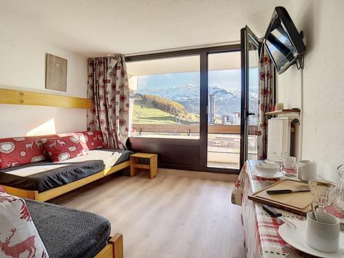 Studio agréable Ski au pieds Balcon - FR-1-344-979