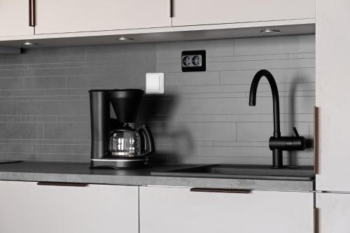 Kuchyň nebo kuchyňský kout v ubytování Bjørvika Apartments - Sirkus Renaa