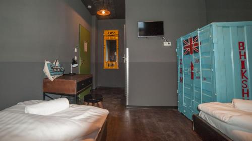Ένα ή περισσότερα κρεβάτια σε δωμάτιο στο Hostel am Bahnhof