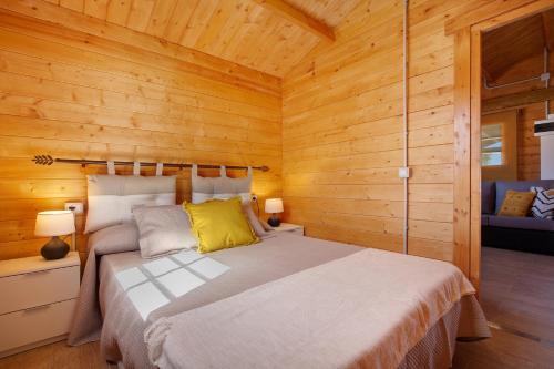 Ένα ή περισσότερα κρεβάτια σε δωμάτιο στο La Cabañita de Javi