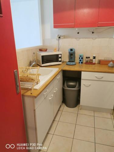 Kuchyň nebo kuchyňský kout v ubytování Appartement cosy et lumineux