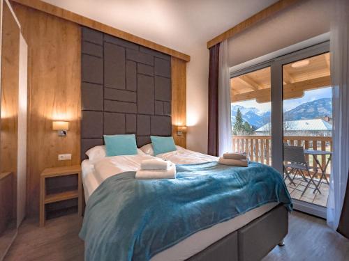 Postel nebo postele na pokoji v ubytování Sylpaulerhof Aparthotel