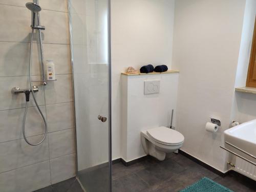 Ένα μπάνιο στο Ferienwohnung Ritzinger