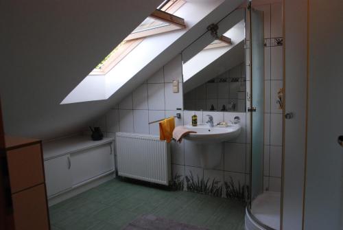 Koupelna v ubytování Apartament Jawornik